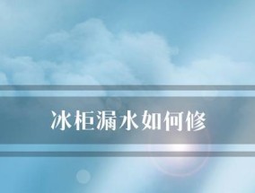 冰柜漏水故障的修复方法（解决冰柜漏水问题的实用技巧）